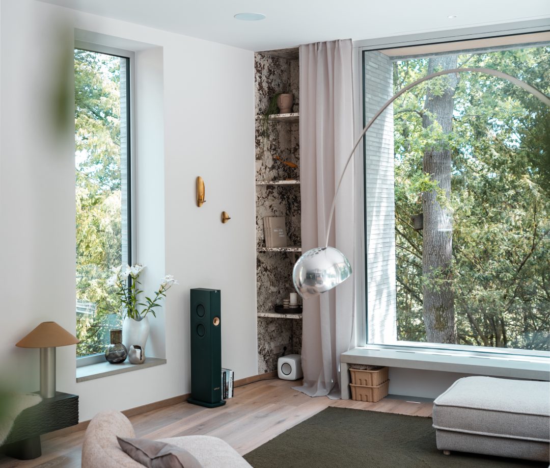 Wohnzimmer mit Fertigparkett